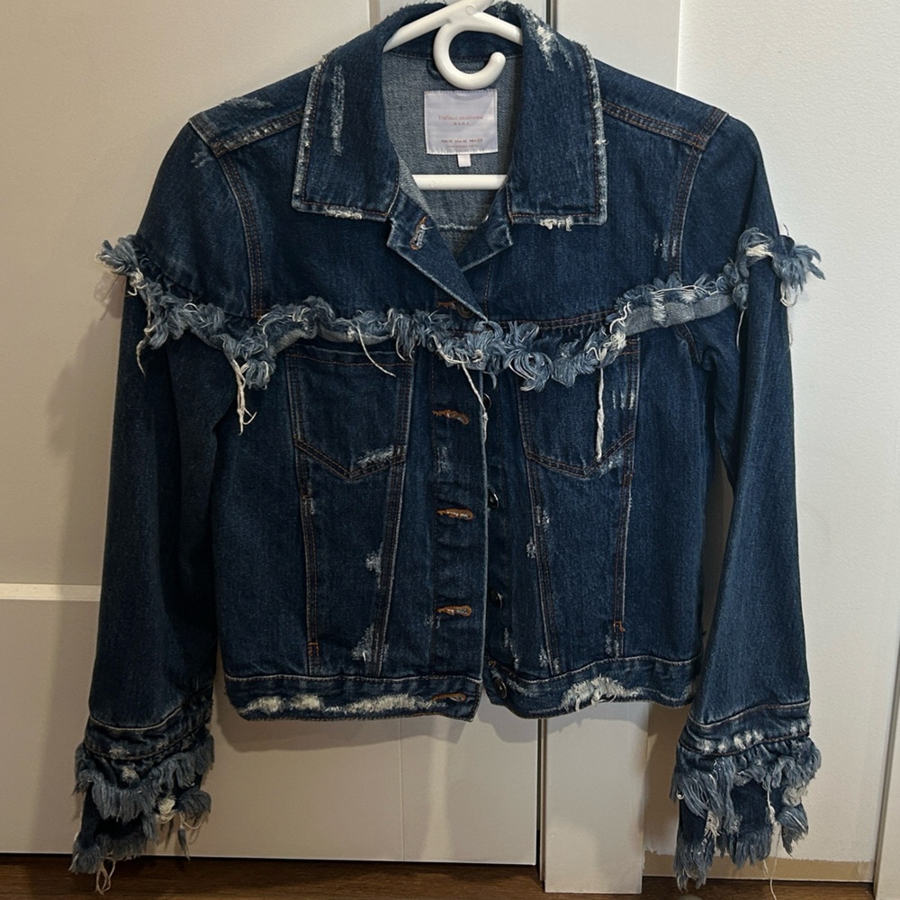 Zara Distressed Denim Jacket